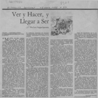 Ver y hacer, y llegar a ser  [artículo] Luis Vargas Saavedra.