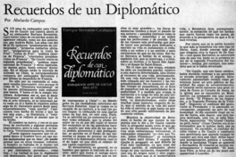 Recuerdos de un diplomático