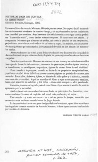 Historias para no contar  [artículo] Hernán Poblete Varas.