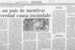 En un país de mentiras la verdad causa escándalo  [artículo].