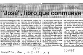 "José", libro que conmueve  [artículo].