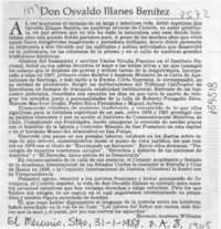 Don Osvaldo Illanes Benítez  [artículo] Hermelo Arabena Williams.