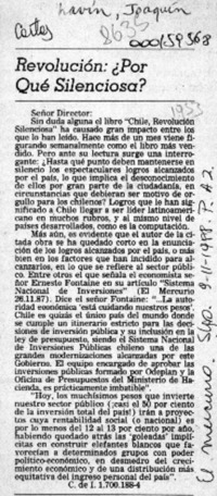 Revolución, por qué silenciosa?  [artículo].