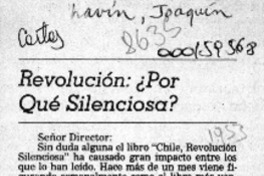 Revolución, por qué silenciosa?  [artículo].