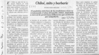 Chiloé, mito y barbarie  [artículo] Edmundo Moure.