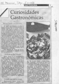Curiosidades gastronómicas  [artículo].
