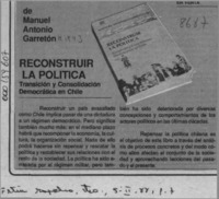 Reconstruir la política  [artículo].