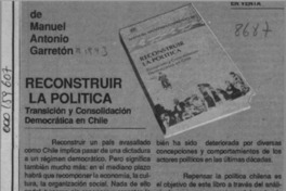 Reconstruir la política  [artículo].