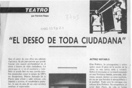 "El deseo de toda ciudadana"  [artículo] Patricio Rojas.