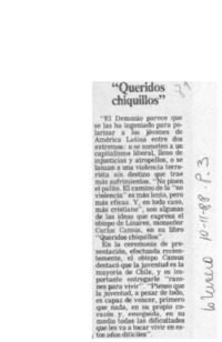 "Queridos chiquillos"  [artículo].