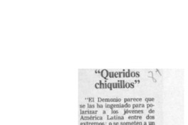 "Queridos chiquillos"  [artículo].