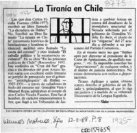 La tiranía en Chile  [artículo] Filebo.