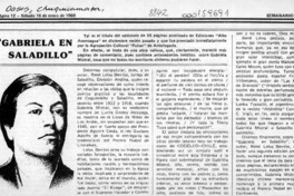 Gabriela en Saladillo  [artículo].