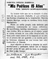 "Mis poéticos 15 años"