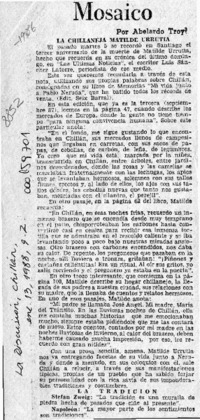 Mosaico  [artículo] Abelardo Troy.