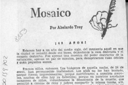 Mosaico  [artículo] Abelardo Troy.