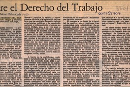 Sobre el derecho del trabajo  [artículo] Manuel Montt Balmaceda.