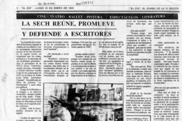 La Sech reúne, promueve y defiende a escritores  [artículo].
