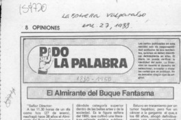 El Almirante del buque fantasma  [artículo] Edgardo Dinamarca Toledo.