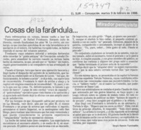 Cosas de la farándula --  [artículo] Sergio Ramón Fuentealba.