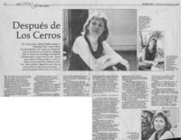 Despúes de los cerros  [artículo] María Soledad Dalbosco.