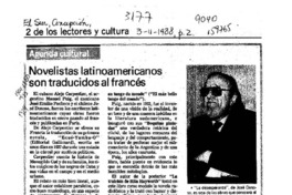 Novelistas latinoamericanos son traducidos al francés  [artículo].