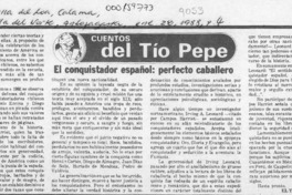 El conquistador español, perfecto caballero  [artículo] El tío José Salinas.