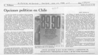 Opciones políticas en Chile  [artículo] Sady Rozas M.