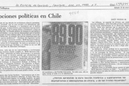 Opciones políticas en Chile  [artículo] Sady Rozas M.