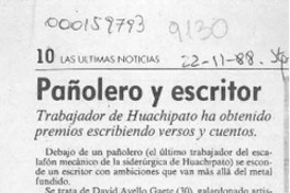Pañolero y escritor  [artículo].
