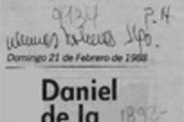 Daniel de la Vega  [artículo] Mario Cánepa Guzmán.