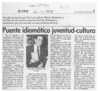 Puente idiomático juventud-cultura  [artículo].