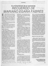 Recuerdo de Mariano Egaña Fabres