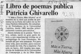 Libro de poemas publica Patricia Ghivarello  [artículo].