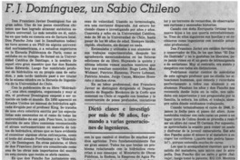 F. J. Domínguez, un sabio chileno