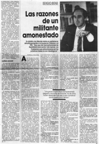 Las razones de un militante amonestado