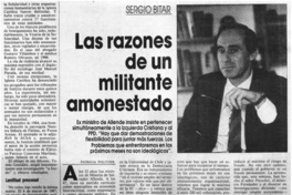 Las razones de un militante amonestado