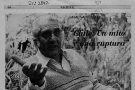 "Chile, un mito y una ruptura"