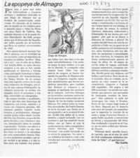 La epopeya de Almagro  [artículo] Tito Castillo.