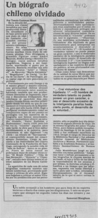 Un biógrafo chileno olvidado