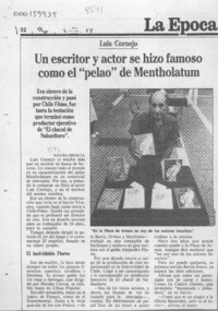 Un escritor y actor se hizo famoso como el "pelao" de Mentholatum  [artículo] Maura Brescia.