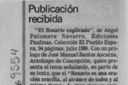 Publicación recibida  [artículo].