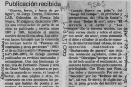 Publicación recibida  [artículo].