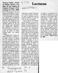 Lecturas  [artículo] Gabriel Salazar.