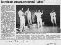 Este fin de semana se estrenó "Abba"  [artículo].