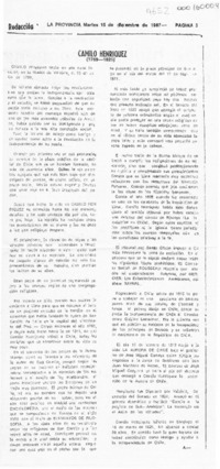 Camilo Henríquez  [artículo] A.