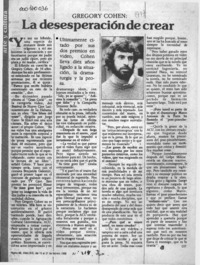 La desesperación de crear  [artículo] C. D. T.