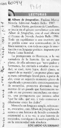 Album de fotografías  [artículo] Eduardo Guerrero.