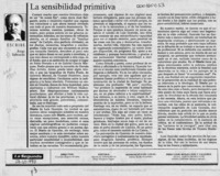La sensibilidad primitiva  [artículo] Jorge Edwards.