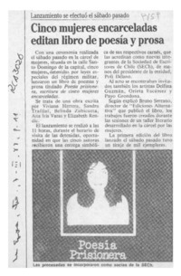 Cinco mujeres encarceladas editan libro de poesía y prosa  [artículo].